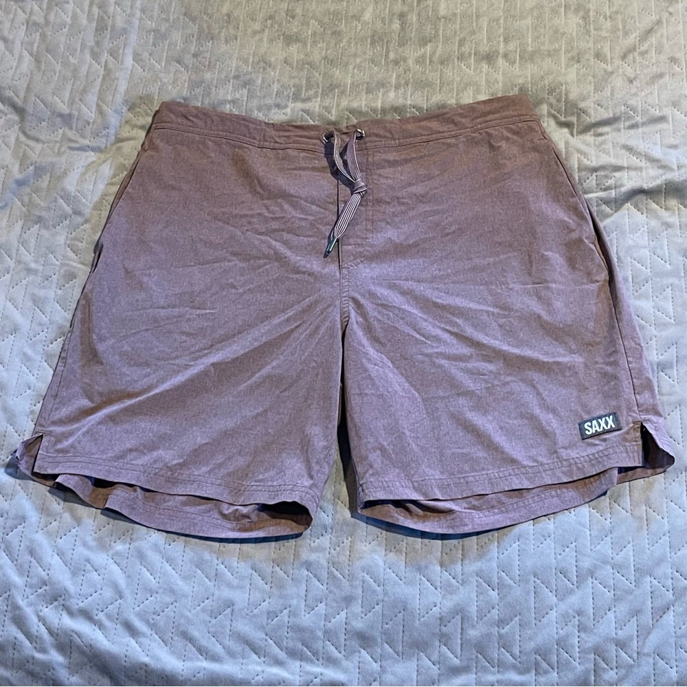 Saxx lined shorts mens‎ large pre-owned condition